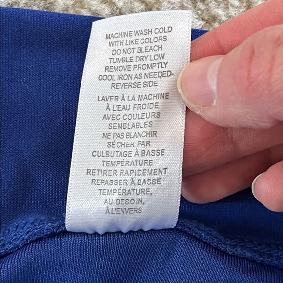 Avon Products Royal Blue Convertible Halter Wrap Blouse Size Medium - Picture 10 of 10